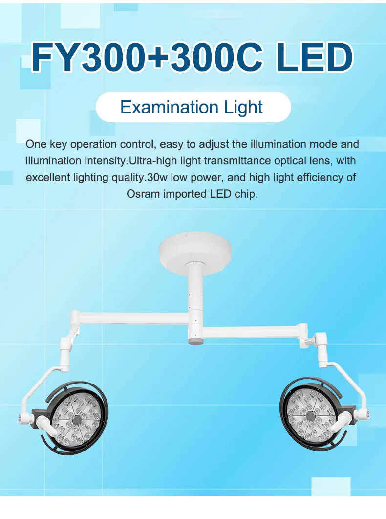 Doppelkopf-LED-Osram-Glühbirne, chirurgisches Licht, schattenloses Operationslicht für Krankenhäuser